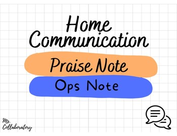 Preview of Home Communication Notes