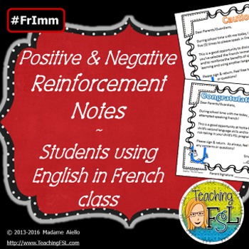 Preview of Speaking French | Home Communication Reinforcement Notes