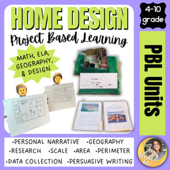 Preview of Home Design - Back to School - Project Based Learning (ELA, Math, Geography)