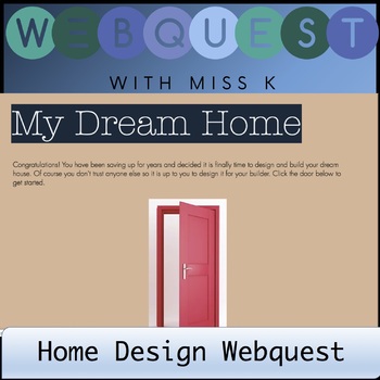 Preview of Distance Learning Home Design Web Quest