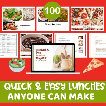 Preview of Home Economics - Nutrition Project - 100 Easy Lunches Anyone Can Make