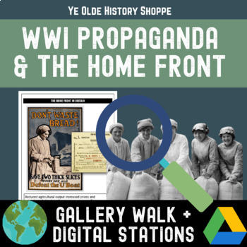 Preview of Home Front & Propaganda in WWI for World History & AP Euro - Gallery Walk