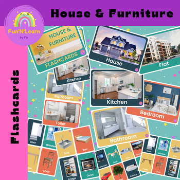 Preview of Home & Furniture Flashcards with REAL pictures
