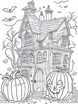 Haunted House Coloring Books For Adults - Halloween Coloring Book For  Adults - By Alternative Coloring Vibea (paperback) : Target