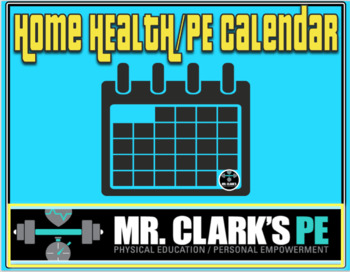 Preview of Distance Learning Home Health and PE Activity Calendar