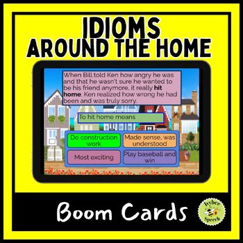 Preview of Home Idioms Figurative Language Digital Boom Cards