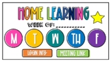 Home Learning Daily Schedule Template (Cute Rainbow Design)