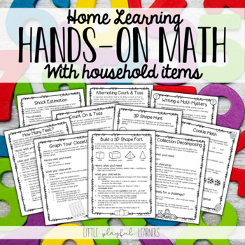 Preview of Home Learning Hands-on Math {GROWING Distance Learning Resource}