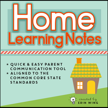 Preview of Letters to Parents: Home Learning Notes