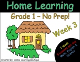 Home Learning Pack - Grade 1 - Week #3 - NO PREP! - Distan