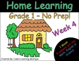 Home Learning Pack - Grade 1 - Week #4 - NO PREP! - Distan