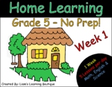 Home Learning Pack - Grade 5 - Week #1 - NO PREP! - Distan