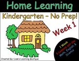 Home Learning Pack - Kindergarten - Week #1 - NO PREP! - D