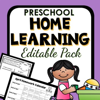 Preview of Home Learning Pack for Preschool at Home-School Closures