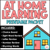 Home Learning Packet | Distance Learning Packet | Snow Day