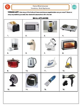 Household Appliances Names - English Study Here  Learn english, Household  appliances, Household