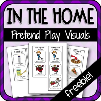 Preview of Home Pretend Play Visual Schedules (Autism) FREE
