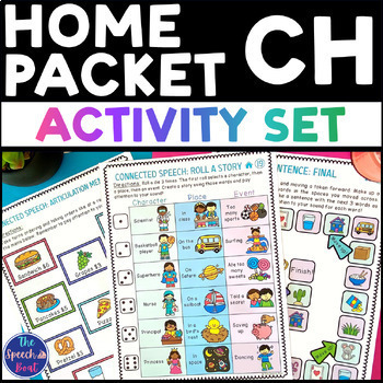 Preview of Home Program CH Articulation Home Practice Packet Speech Therapy NoPrep Homework