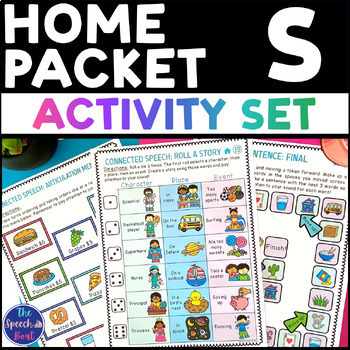 Preview of Home Program S Articulation Home Practice Packet Speech Therapy