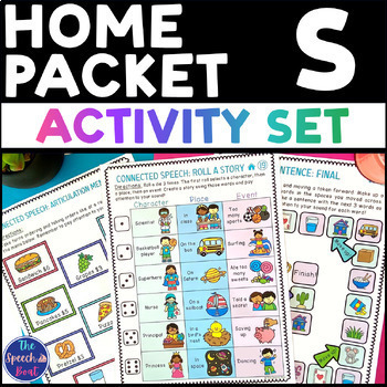 Preview of Home Program S Articulation Homework Practice Packet Speech Therapy Activities