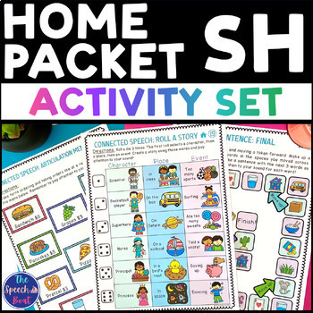 Preview of Home Program SH Articulation Home Practice Packet Speech Therapy NoPrep Homework