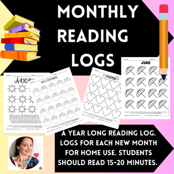 Preview of A Year's Worth of Home & School Reading Logs (16 or 20 days)