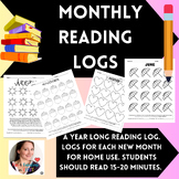 A Year's Worth of Home & School Reading Logs (16 or 20 days)