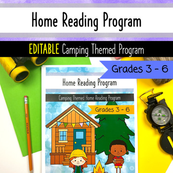 Preview of Home Reading Program - Camp Themed - Camp Read-A-Lot Reading Program