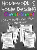 Home-Reading and Homework Cheat-Sheet {for parents & guardians}