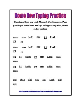 home row typing