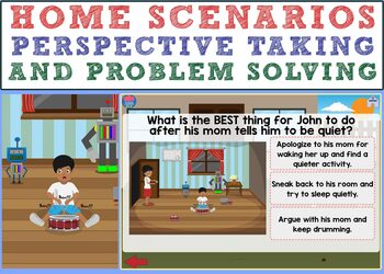 Preview of Home Scenarios (Perspective Taking and Problem Solving) BOOM CARDS