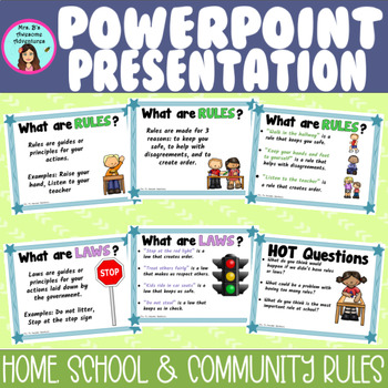 Preview of Home School & Community Rules and Laws PowerPoint Presentation