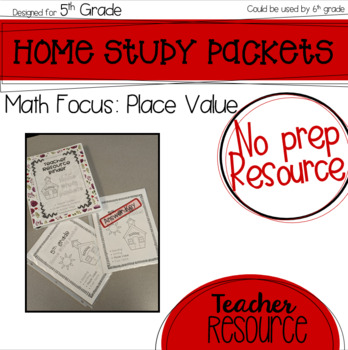 Preview of Home Study Packet - Place Value