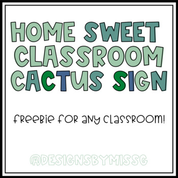 Preview of Home Sweet Classroom Poster