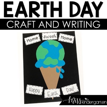 Preview of Earth Day Writing and Craft Kindergarten Craftivity