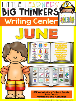 Preview of Writing Center June (16 Writing Activities and 324 picture cards)