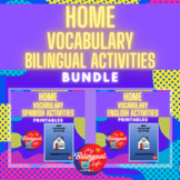 Home Themed - English and Spanish Vocabulary Activity Printables