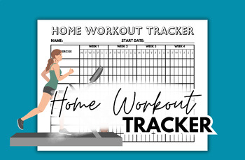 Preview of Home Workout Tracker Printable – Empower Your Fitness Goals!