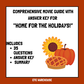 Preview of Home for the Holidays Movie Guide + Answer Key: Explore Family Dynamics!