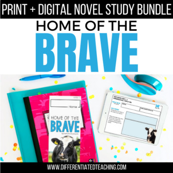 Preview of Home of the Brave Novel Study: Reading Questions & Vocabulary Book Unit