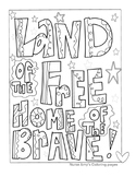 Home of the brave coloring sheet