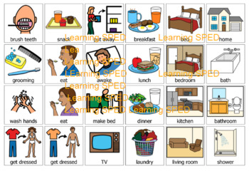 Preview of Home symbols special education teacher picture communication boardmaker