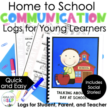 Preview of Home to School Communication Log and Social Story for Preschool and Kindergarten