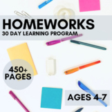 HomeWorks 30 Day MEGA BUNDLE Printable At Home Learning Program
