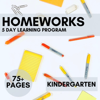 Preview of HomeWorks Kindergarten Printable At Home Learning Program