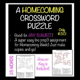 Homecoming Crossword Puzzle