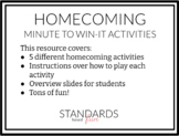 Homecoming minute to win it games/activities or icebreaker