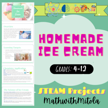 Preview of Homemade Ice Cream - STEM / STEAM Project - Chemistry, Catalyst, In a Bag