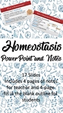 Homeostasis PowerPoint and Notes