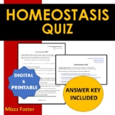 Homeostasis Problem Set or Quiz (Printable & Digital)